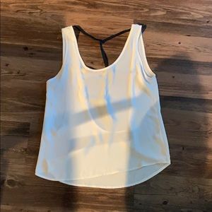 White Tank with Beaded Back